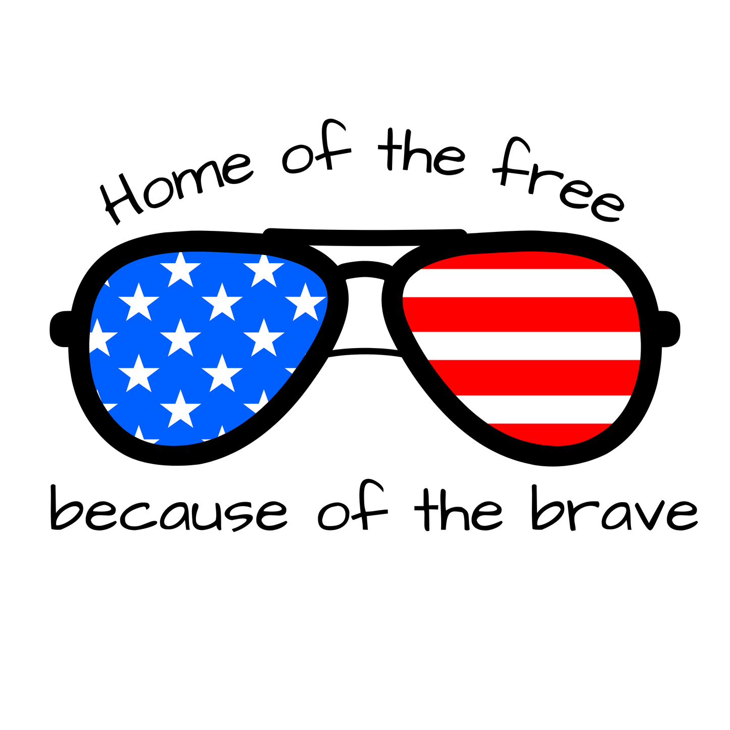 "Because of the Brave" shirt in athletic heather