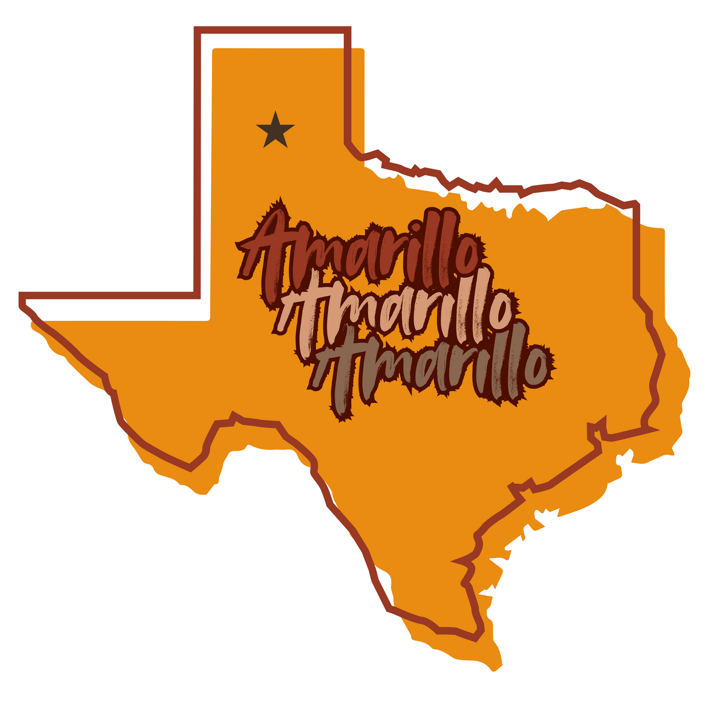 Amarillo, Texas - large navy and white tote bag