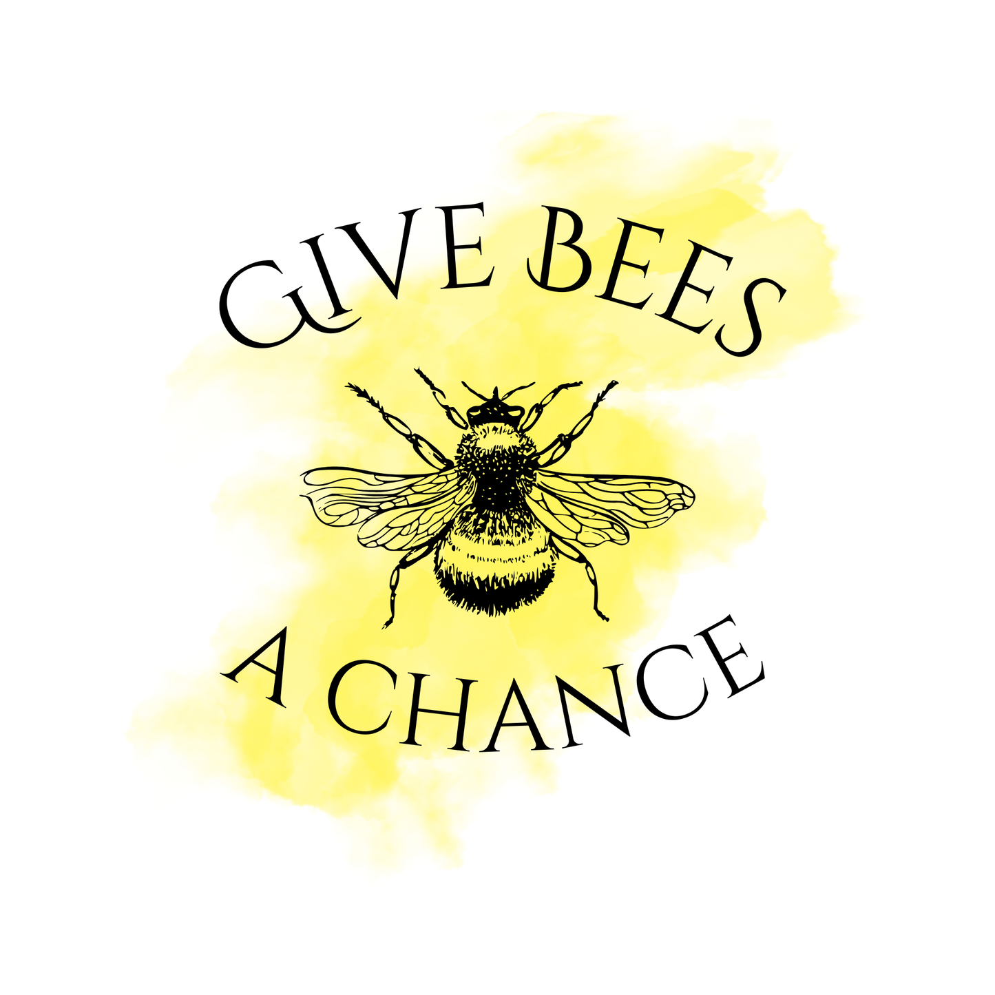 "Give Bees a Chance" - large navy and white tote bag