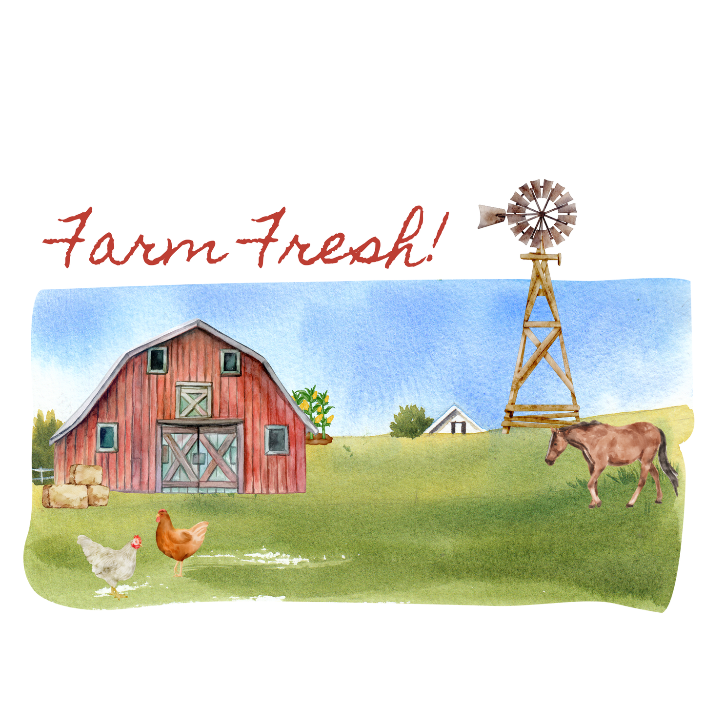 "Farm Fresh" - large navy and white tote bag