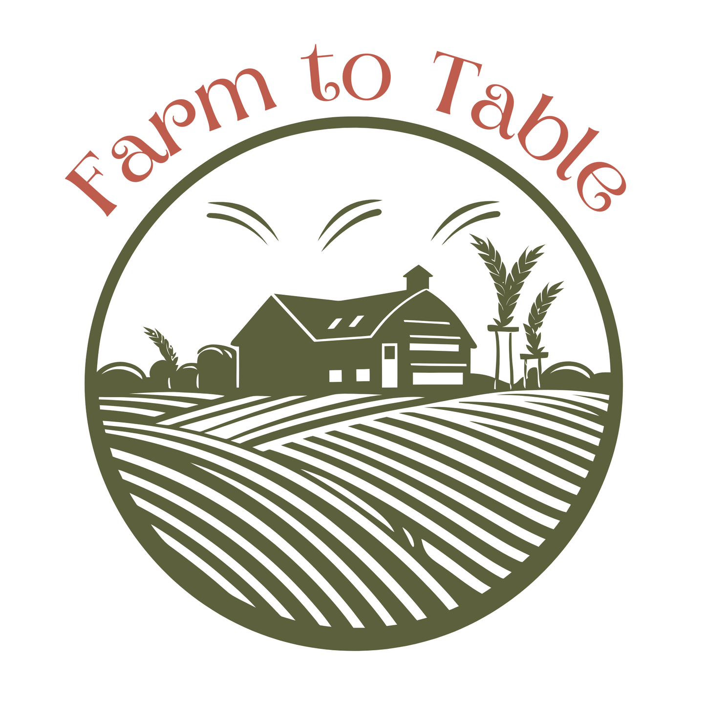 "Farm to Table" - large navy and white tote bag Market Bag
