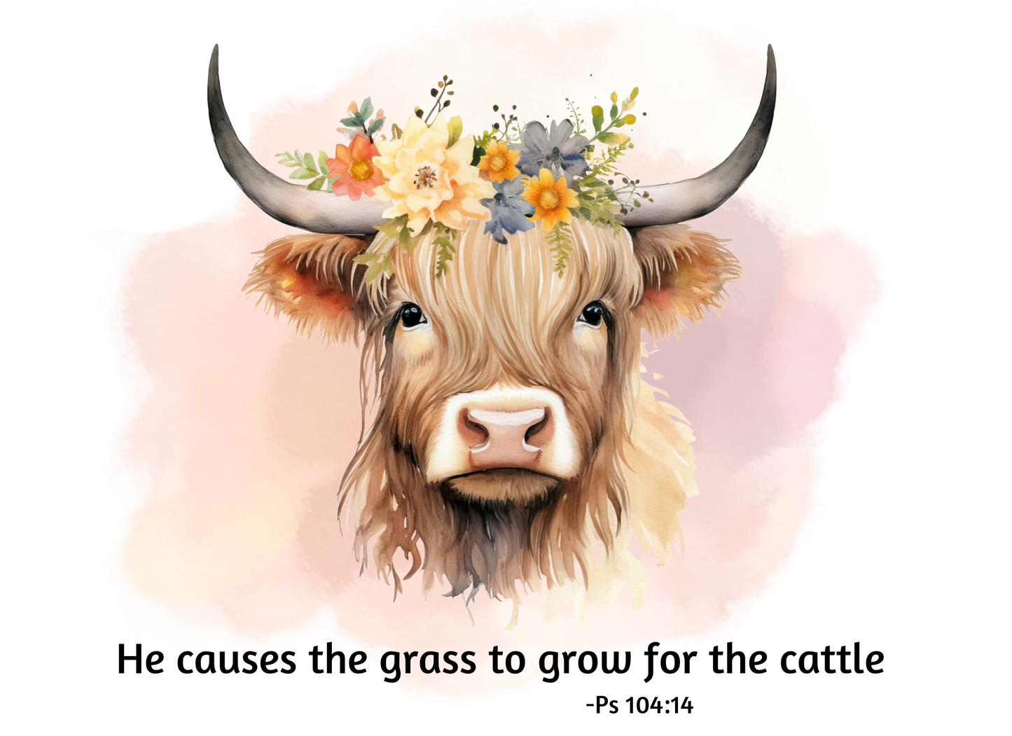 Highland Cow - Psalm 104:14 Onesie