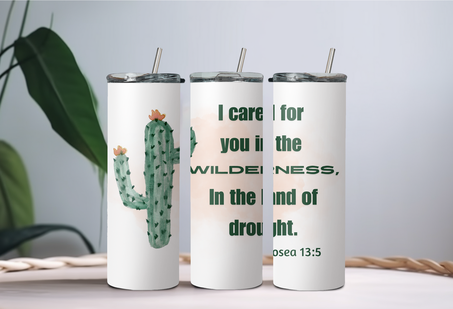 I cared for you in the wilderness - 20 or 30 oz skinny tumbler
