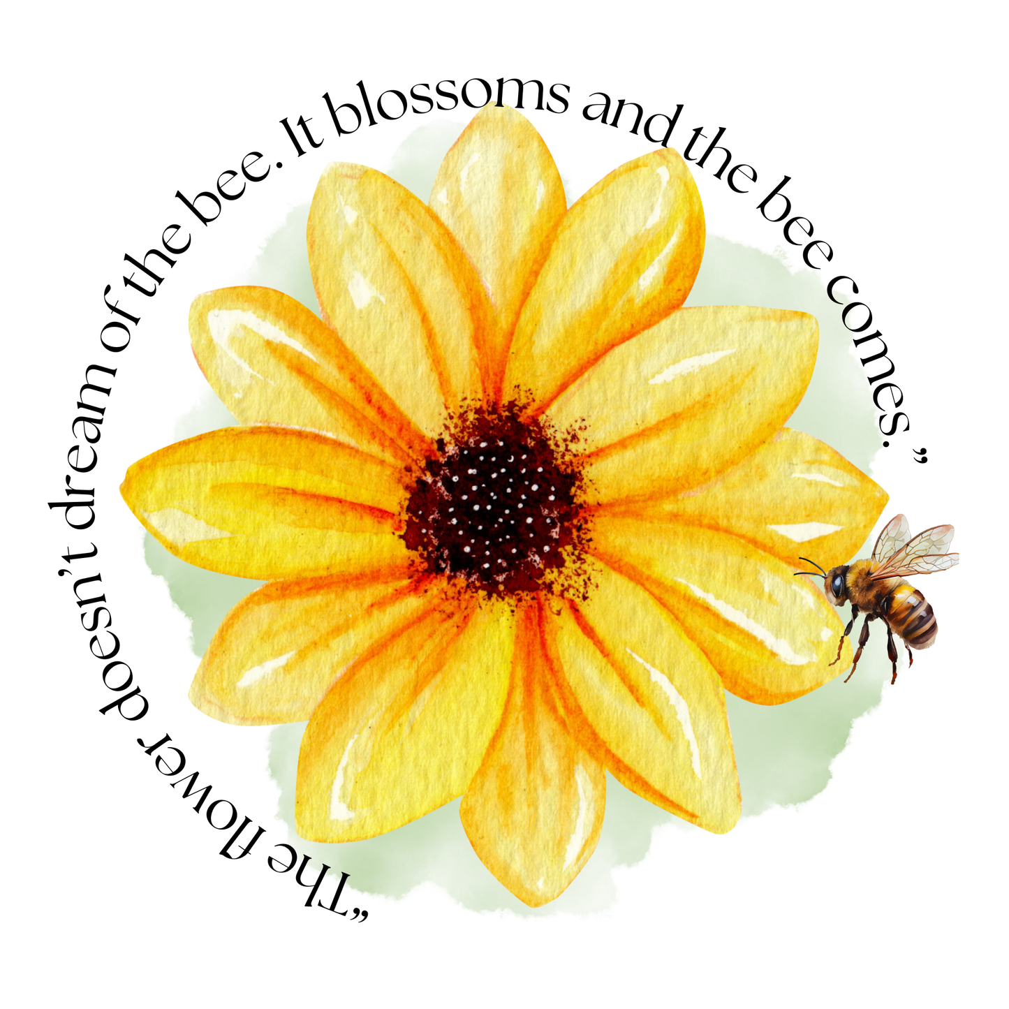 "Blossom and Bee" - large navy and white tote bag