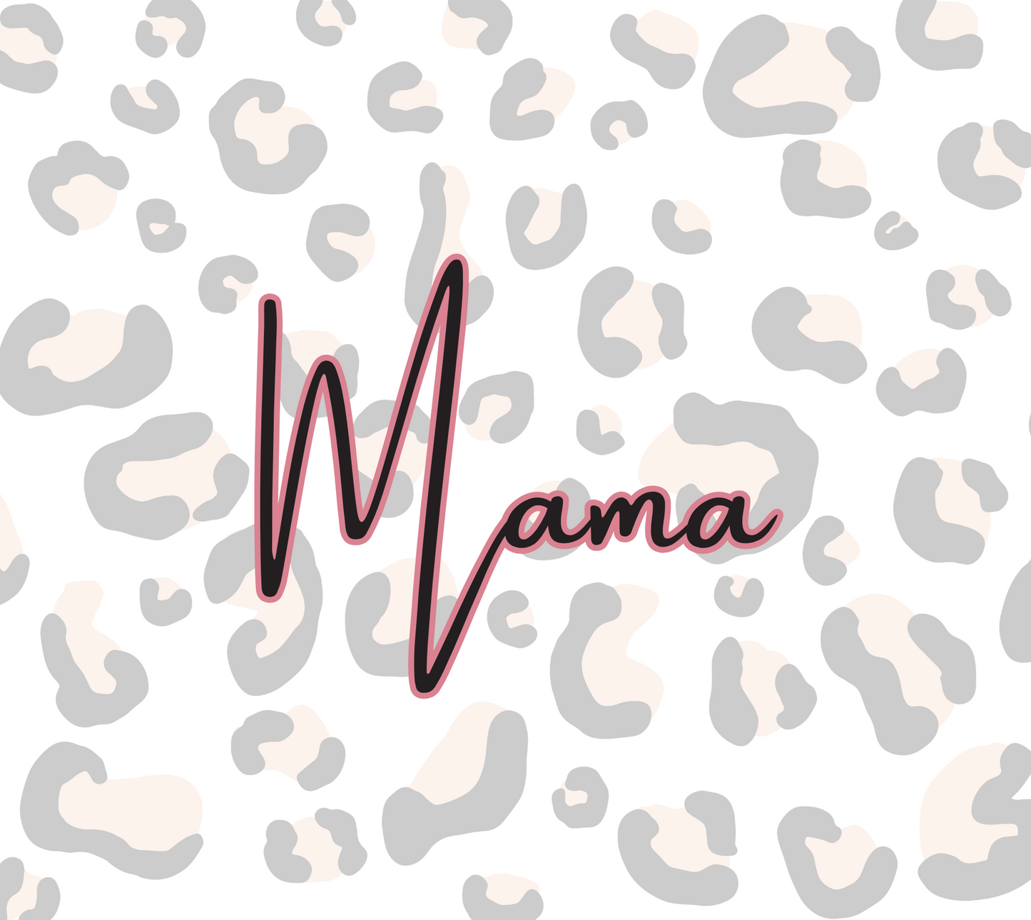 Snow leopard print personalized name