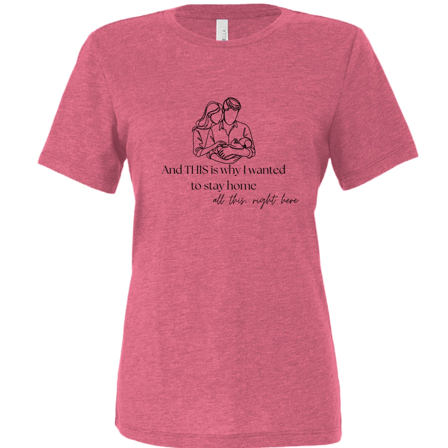 Char Pink Triblend - FRONT