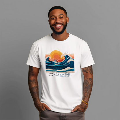 "Chosen People" Ocean Shorl sleeved T-shirt 1 Peter 2:9