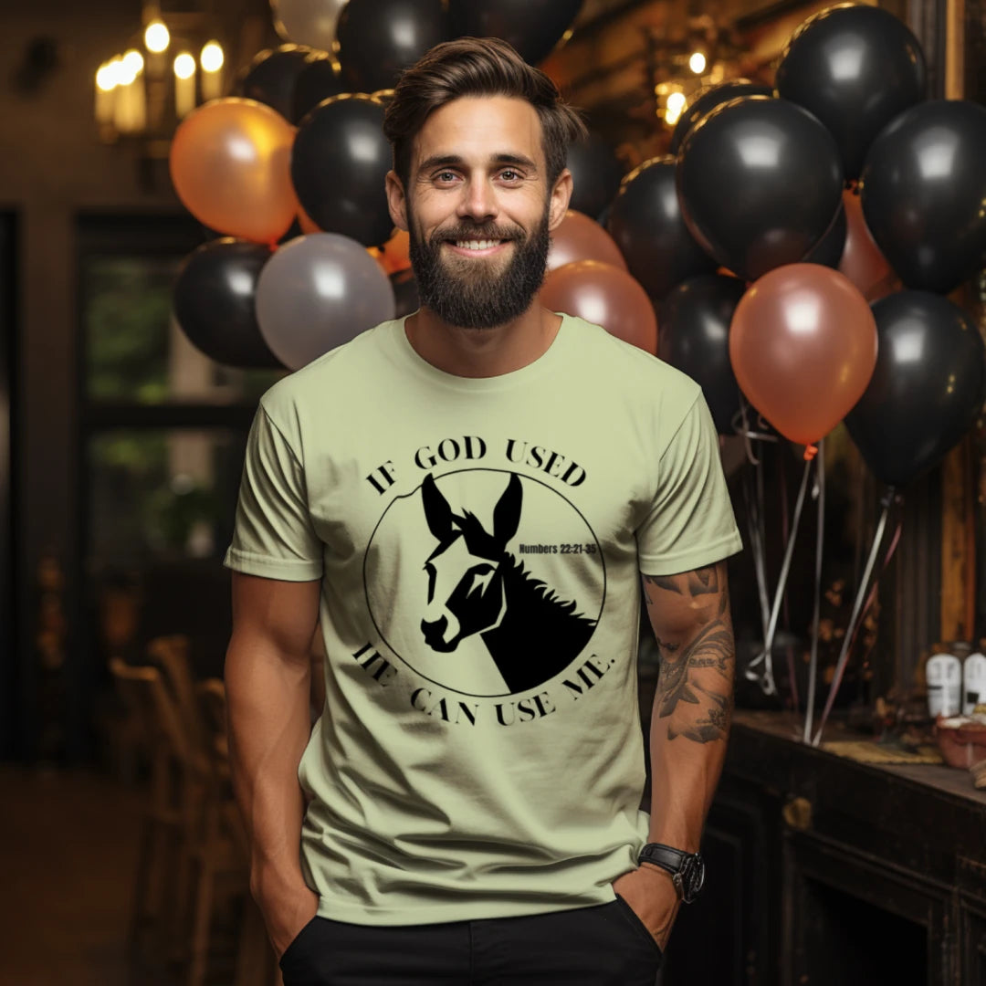 If God Used This He Can Use Me T-Shirt | Numbers 22 Christian Graphic Tee