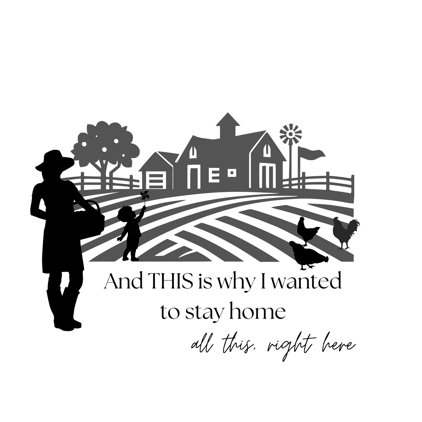 "And this is why I wanted to stay home" farm scene - 20 or 30 oz tumbler with straw