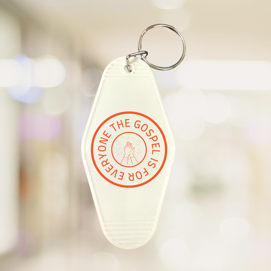 The Gospel is for Everyone (John 3:16) - Motel Style Keychain