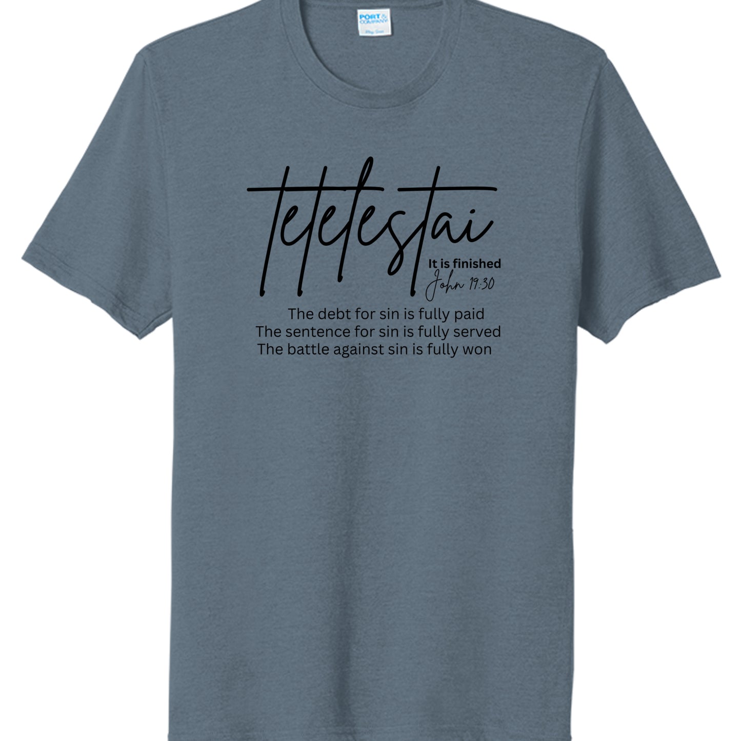 Steel Blue Heather - PC330 - FRONT