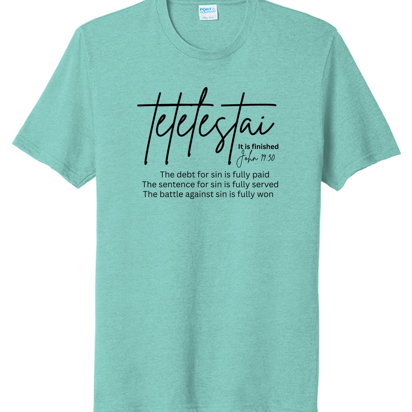 Vivid Teal Heather - PC330 - FRONT