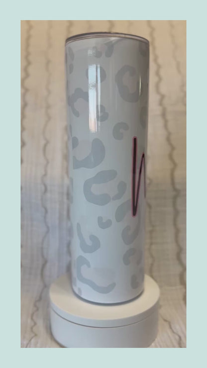 Snow leopard print personalized name
